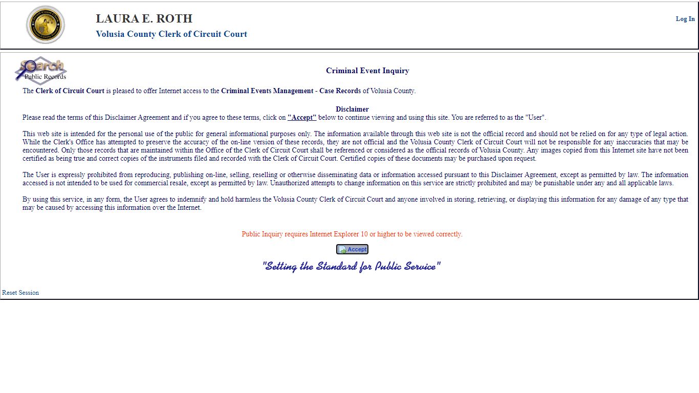 LAURA E. ROTH - Clerk of the Circuit Court